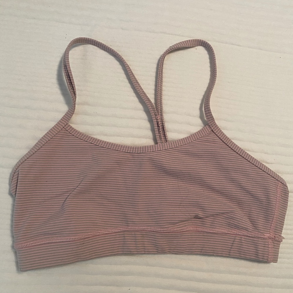 Stripe Lululemon sports bra sz 6